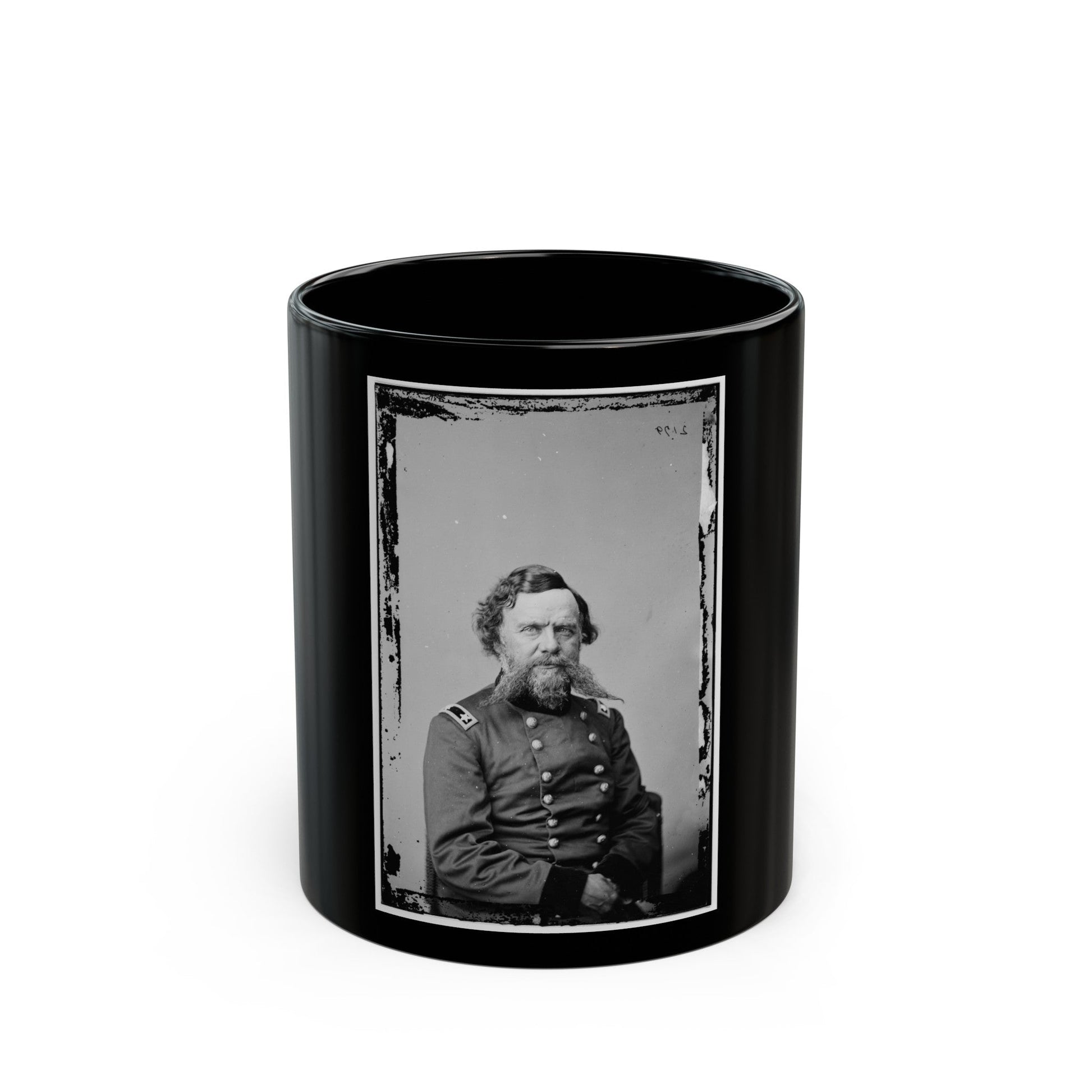 Portrait Of Maj. Gen. Adolphus S. Williams, Officer Of The Federal Army (U.S. Civil War) Black Coffee Mug-11oz-The Sticker Space