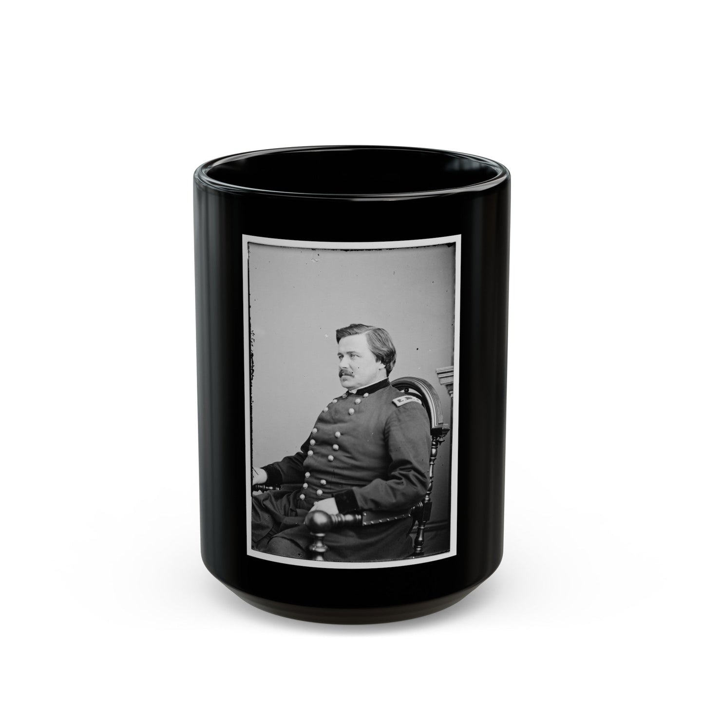 Portrait Of Maj. Gen. Alexander Mcd. Mccook, Officer Of The Federal Army (U.S. Civil War) Black Coffee Mug-15oz-The Sticker Space