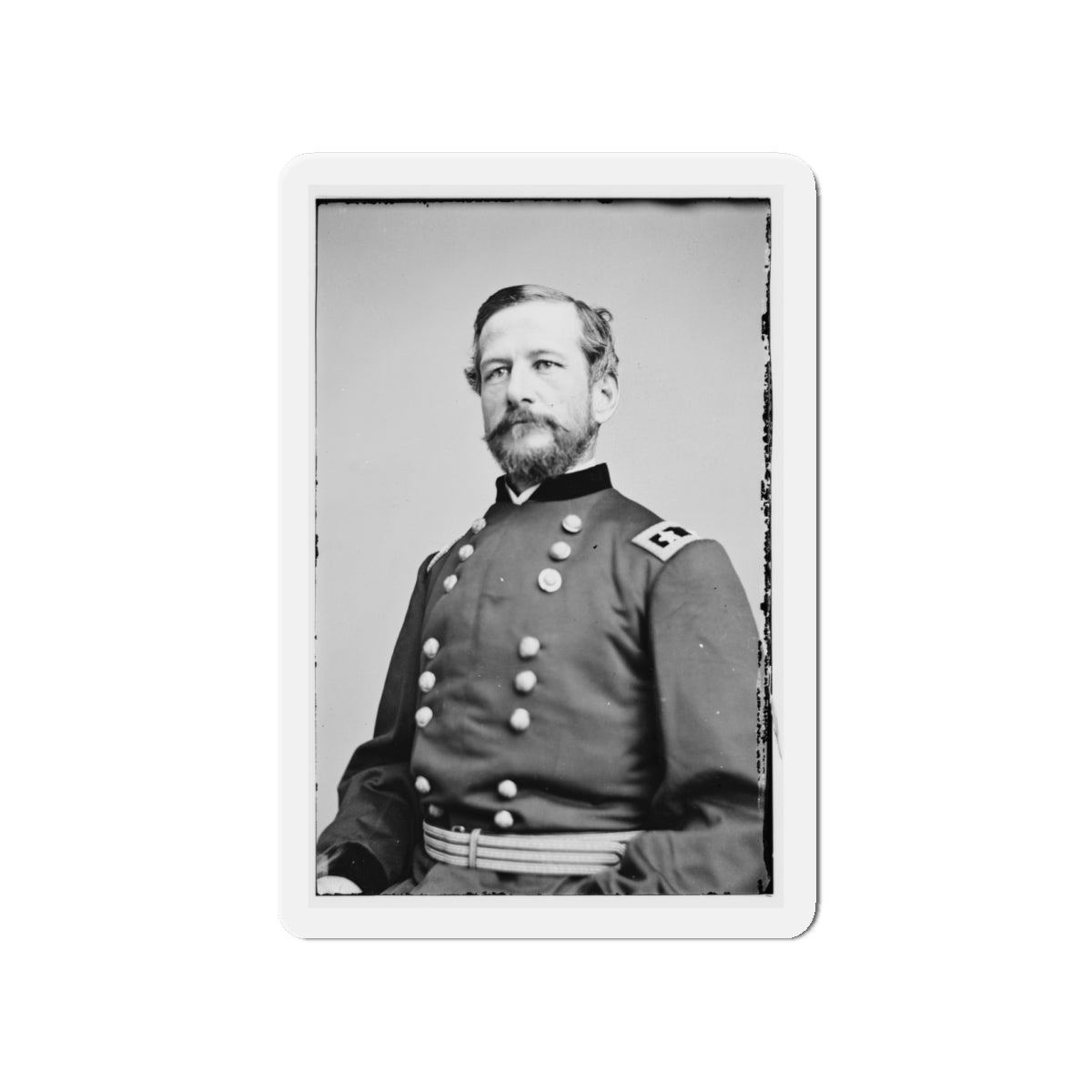 Portrait Of Maj. Gen. Alfred Pleasonton, Officer Of The Federal Army (U.S. Civil War) Refrigerator Magnet-4" x 4"-The Sticker Space