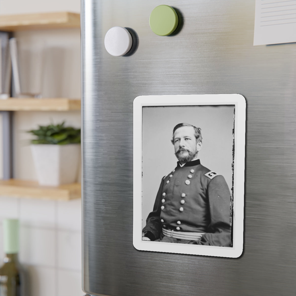 Portrait Of Maj. Gen. Alfred Pleasonton, Officer Of The Federal Army (U.S. Civil War) Refrigerator Magnet-The Sticker Space