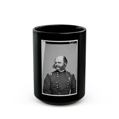 Portrait Of Maj. Gen. Ambrose E. Burnside, Officer Of The Federal Army (U.S. Civil War) Black Coffee Mug-15oz-The Sticker Space