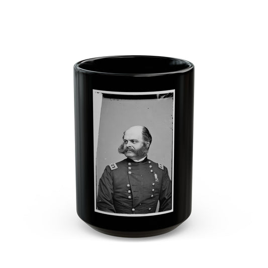 Portrait Of Maj. Gen. Ambrose E. Burnside, Officer Of The Federal Army (U.S. Civil War) Black Coffee Mug-15oz-The Sticker Space