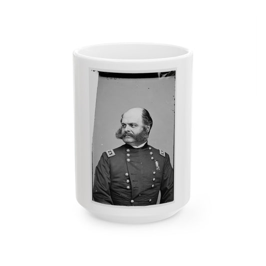 Portrait Of Maj. Gen. Ambrose E. Burnside, Officer Of The Federal Army (U.S. Civil War) White Coffee Mug-15oz-The Sticker Space