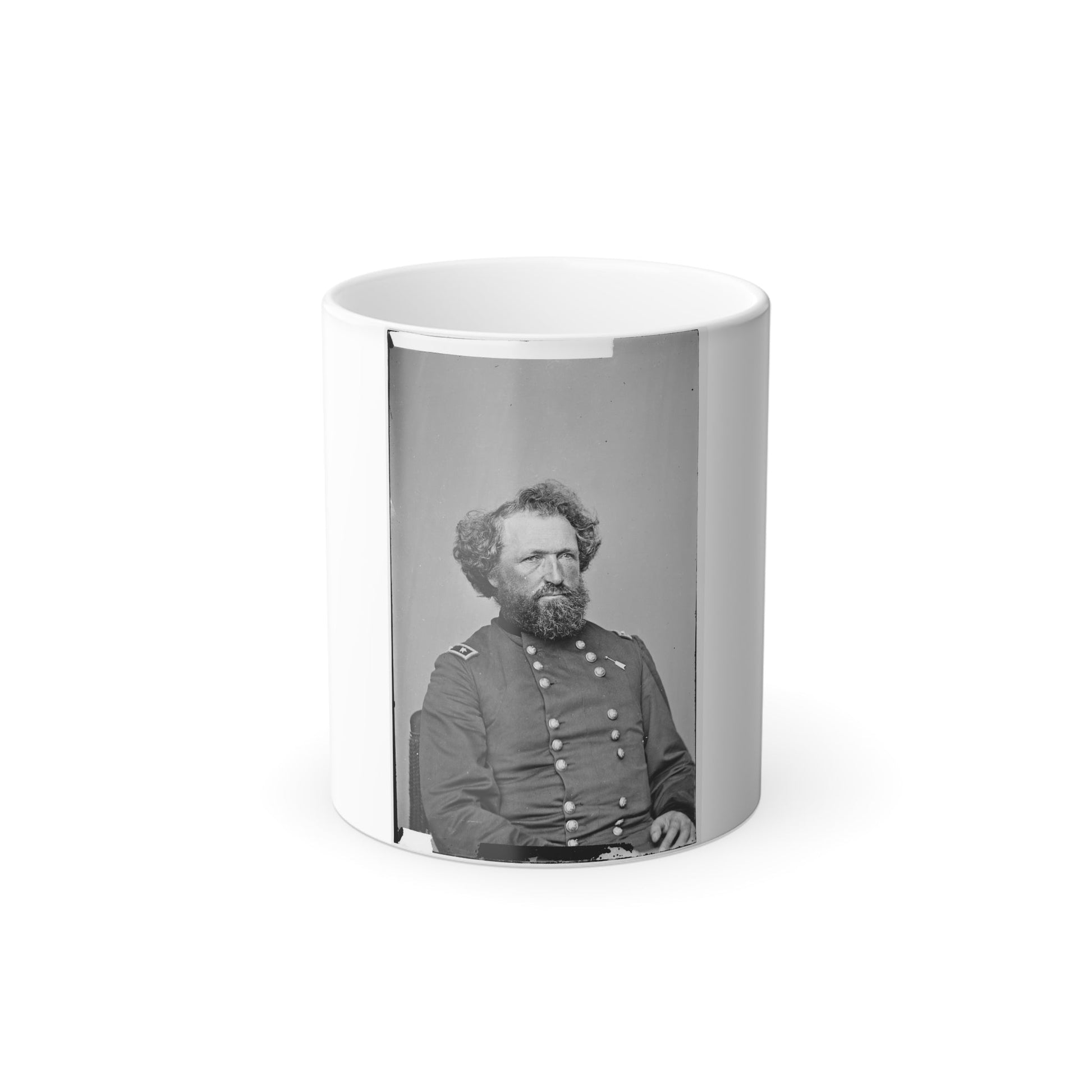 Portrait of Maj. Gen. (As of Aug. 21, 1865) Mortimer D. Leggett, Officer of the Federal Army (U.S. Civil War) Color Morphing Mug 11oz-11oz-The Sticker Space