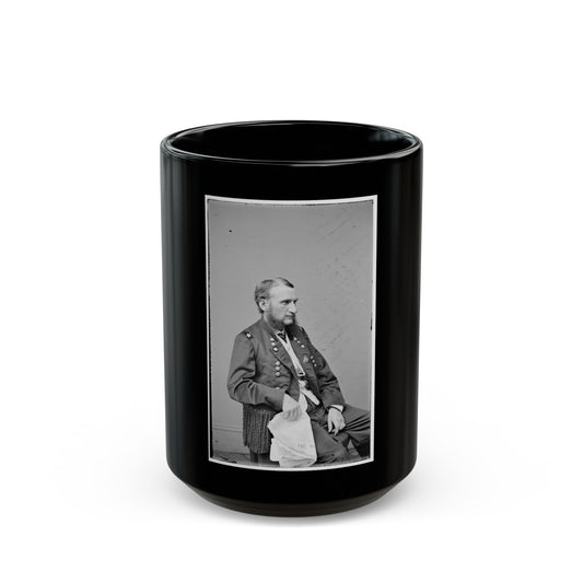 Portrait Of Maj. Gen. (As Of June 18, 1865) Judson Kilpatrick, Officer Of The Federal Army (U.S. Civil War) Black Coffee Mug-15oz-The Sticker Space