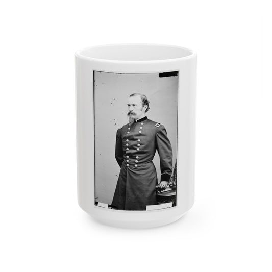 Portrait Of Maj. Gen. (As Of May 6, 1865) James H. Wilson, Officer Of The Federal Army (U.S. Civil War) White Coffee Mug-15oz-The Sticker Space