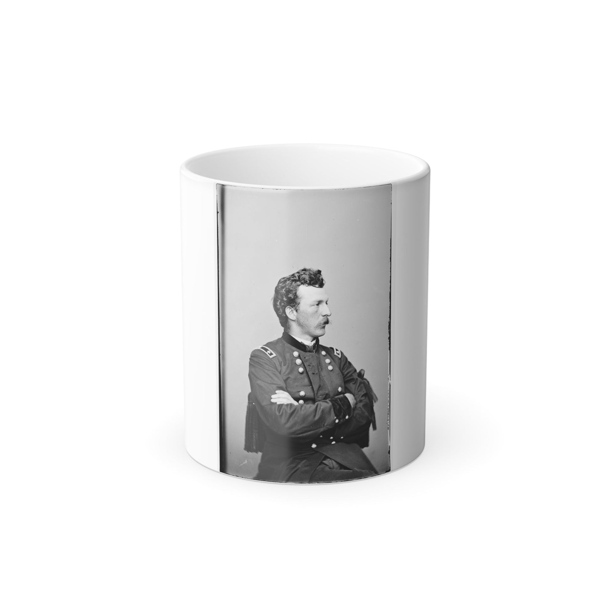 Portrait of Maj. Gen. (As of Oct. 21, 1865) Nelson A. Miles, Officer of the Federal Army (U.S. Civil War) Color Morphing Mug 11oz-11oz-The Sticker Space