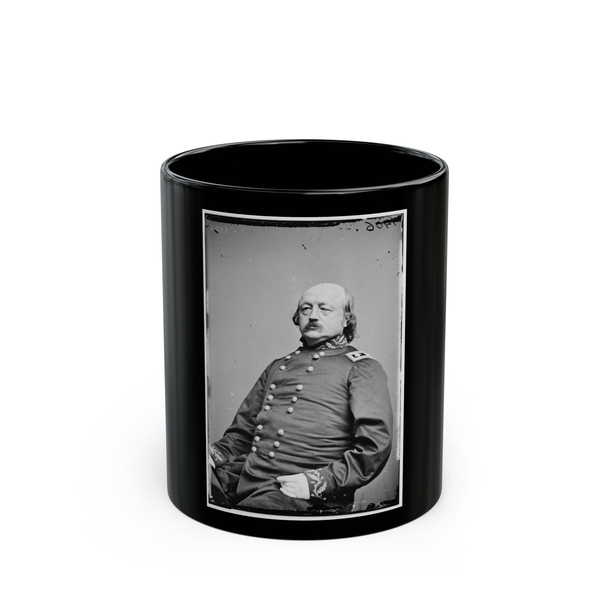 Portrait Of Maj. Gen. Benjamin F. Butler, Officer Of The Federal Army (U.S. Civil War) Black Coffee Mug-11oz-The Sticker Space