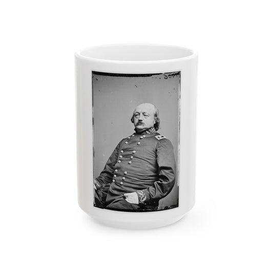 Portrait Of Maj. Gen. Benjamin F. Butler, Officer Of The Federal Army (U.S. Civil War) White Coffee Mug-15oz-The Sticker Space