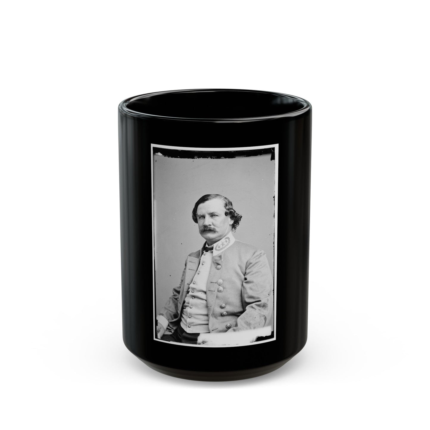 Portrait Of Maj. Gen. Benjamin F. Cheatham, Officer Of The Confederate Army (U.S. Civil War) Black Coffee Mug-15oz-The Sticker Space