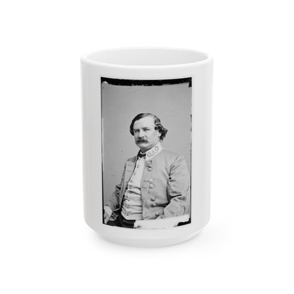 Portrait Of Maj. Gen. Benjamin F. Cheatham, Officer Of The Confederate Army (U.S. Civil War) White Coffee Mug-15oz-The Sticker Space