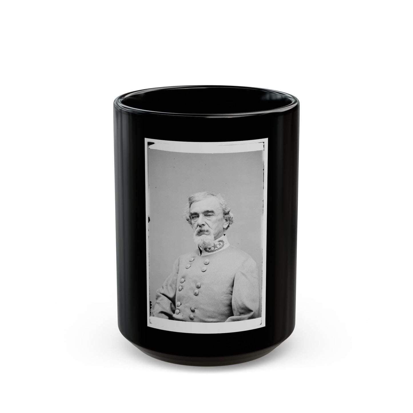 Portrait Of Maj. Gen. Benjamin Huger, Officer Of The Confederate Army (U.S. Civil War) Black Coffee Mug-15oz-The Sticker Space