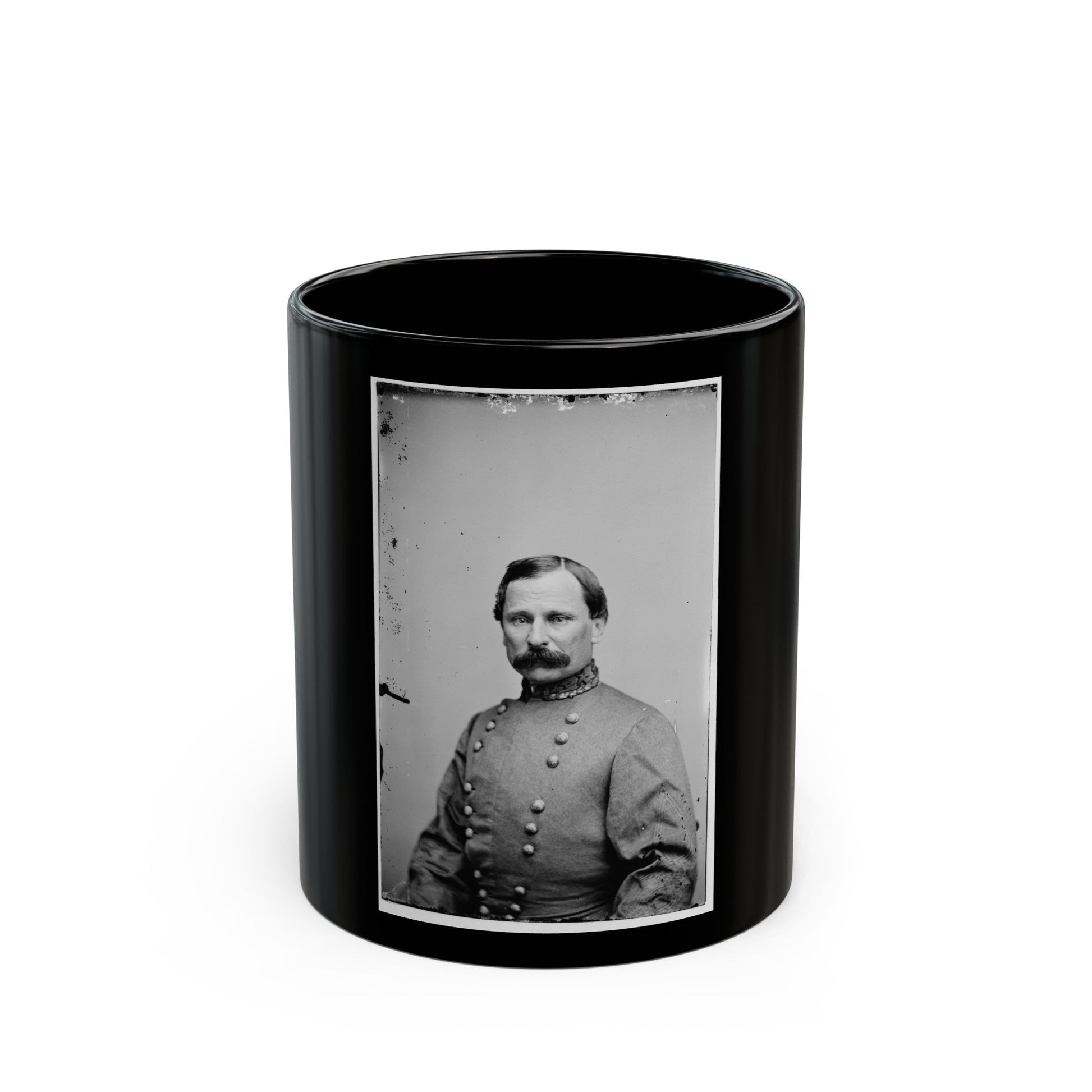 Portrait Of Maj. Gen. Cadmus M. Wilcox, Officer Of The Confederate Army (U.S. Civil War) Black Coffee Mug-11oz-The Sticker Space