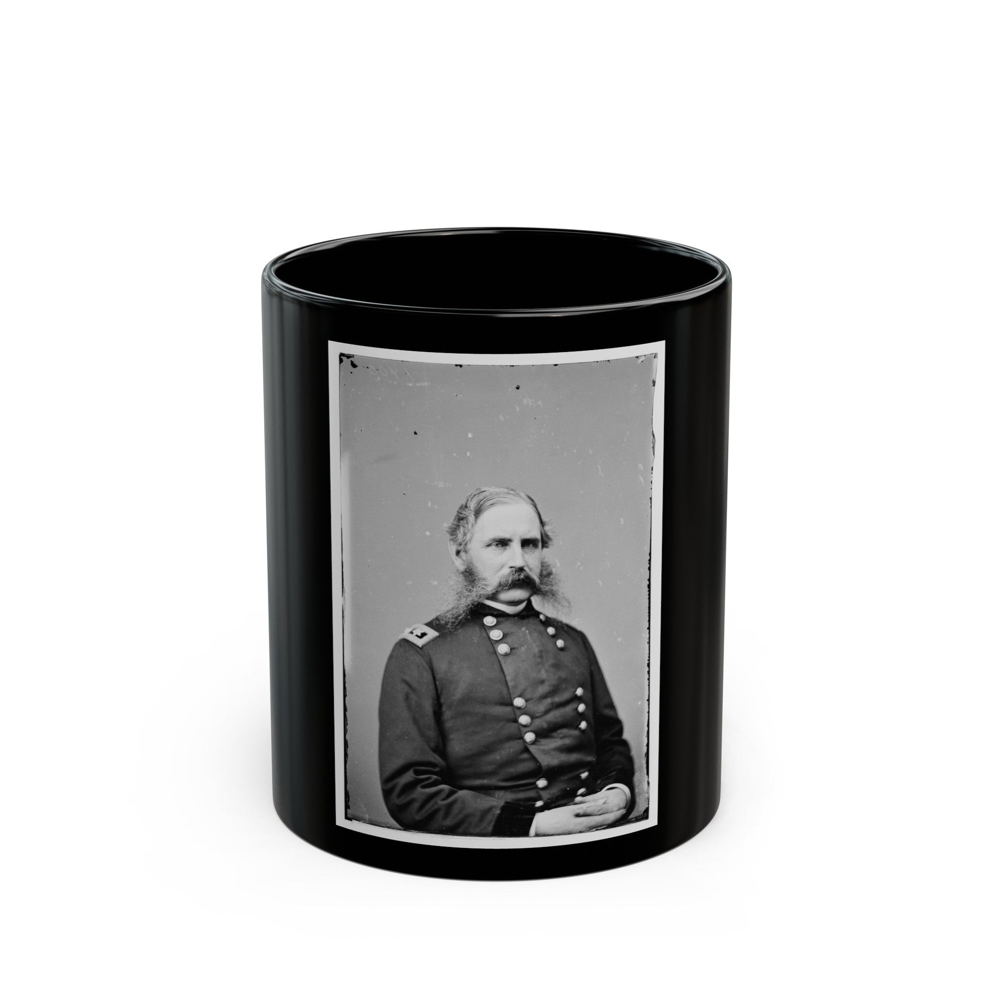 Portrait Of Maj. Gen. Christopher C. Augur, Officer Of The Federal Army (U.S. Civil War) Black Coffee Mug-11oz-The Sticker Space