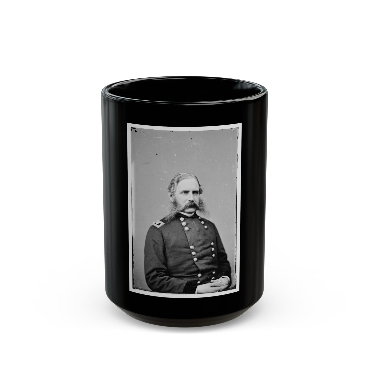 Portrait Of Maj. Gen. Christopher C. Augur, Officer Of The Federal Army (U.S. Civil War) Black Coffee Mug-15oz-The Sticker Space