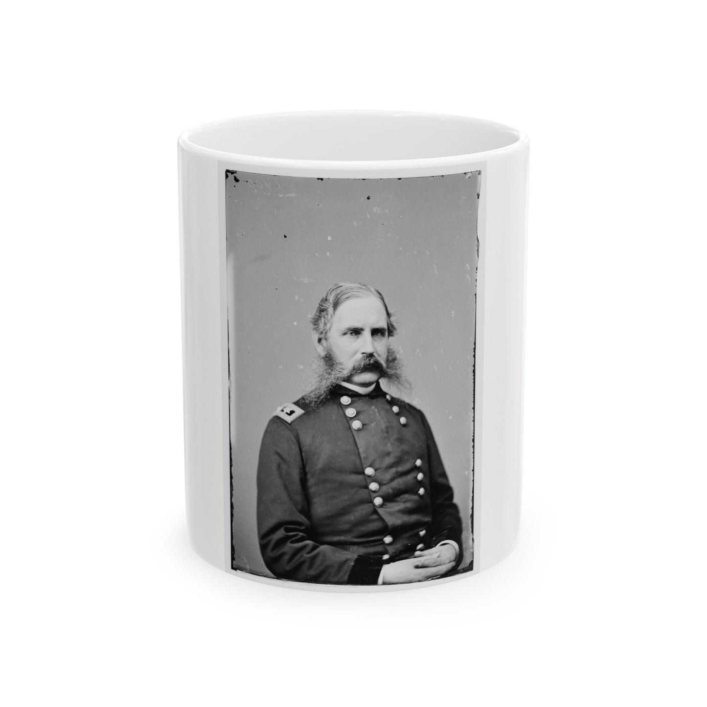 Portrait Of Maj. Gen. Christopher C. Augur, Officer Of The Federal Army (U.S. Civil War) White Coffee Mug-11oz-The Sticker Space