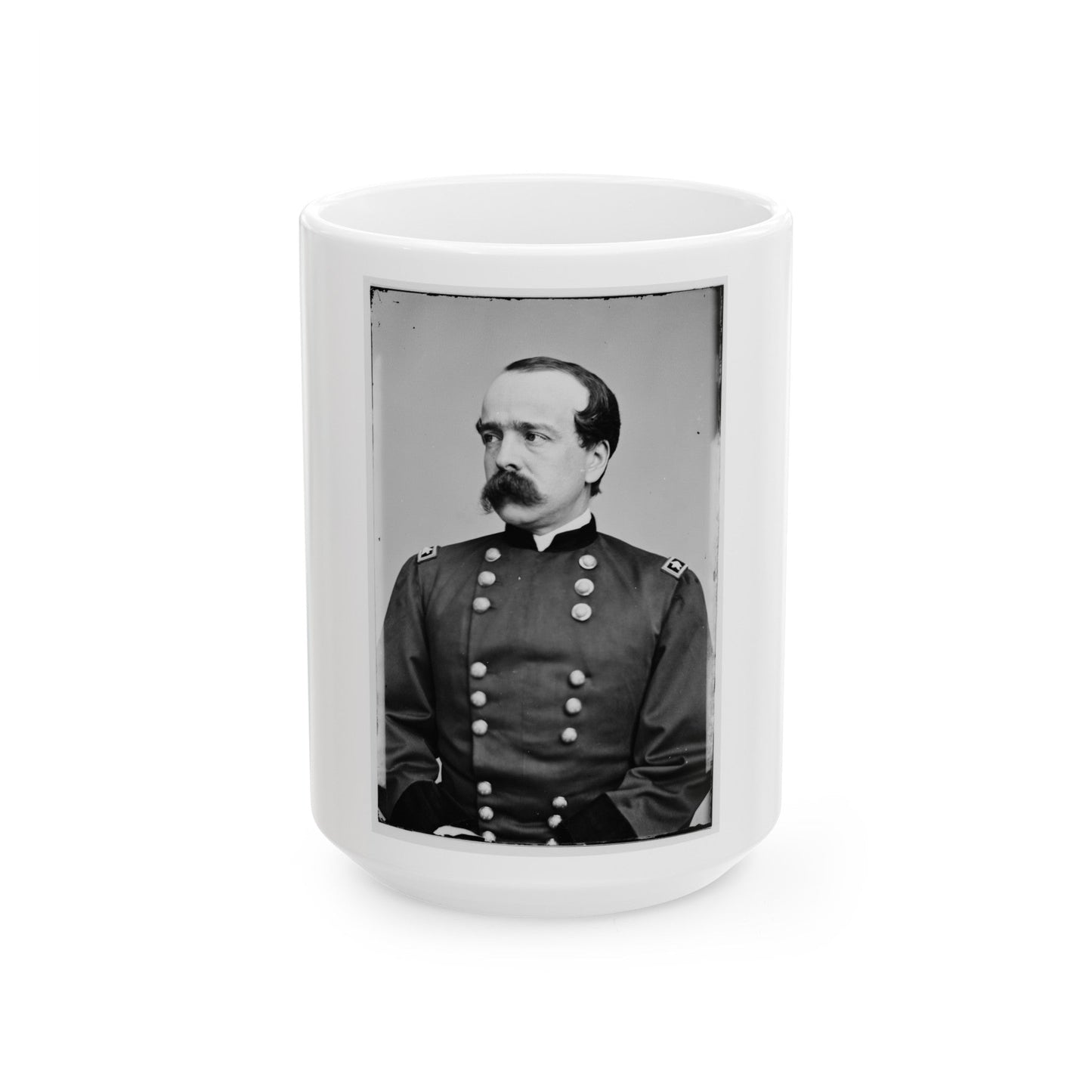 Portrait Of Maj. Gen. Daniel Butterfield, Officer Of The Federal Army (U.S. Civil War) White Coffee Mug-15oz-The Sticker Space