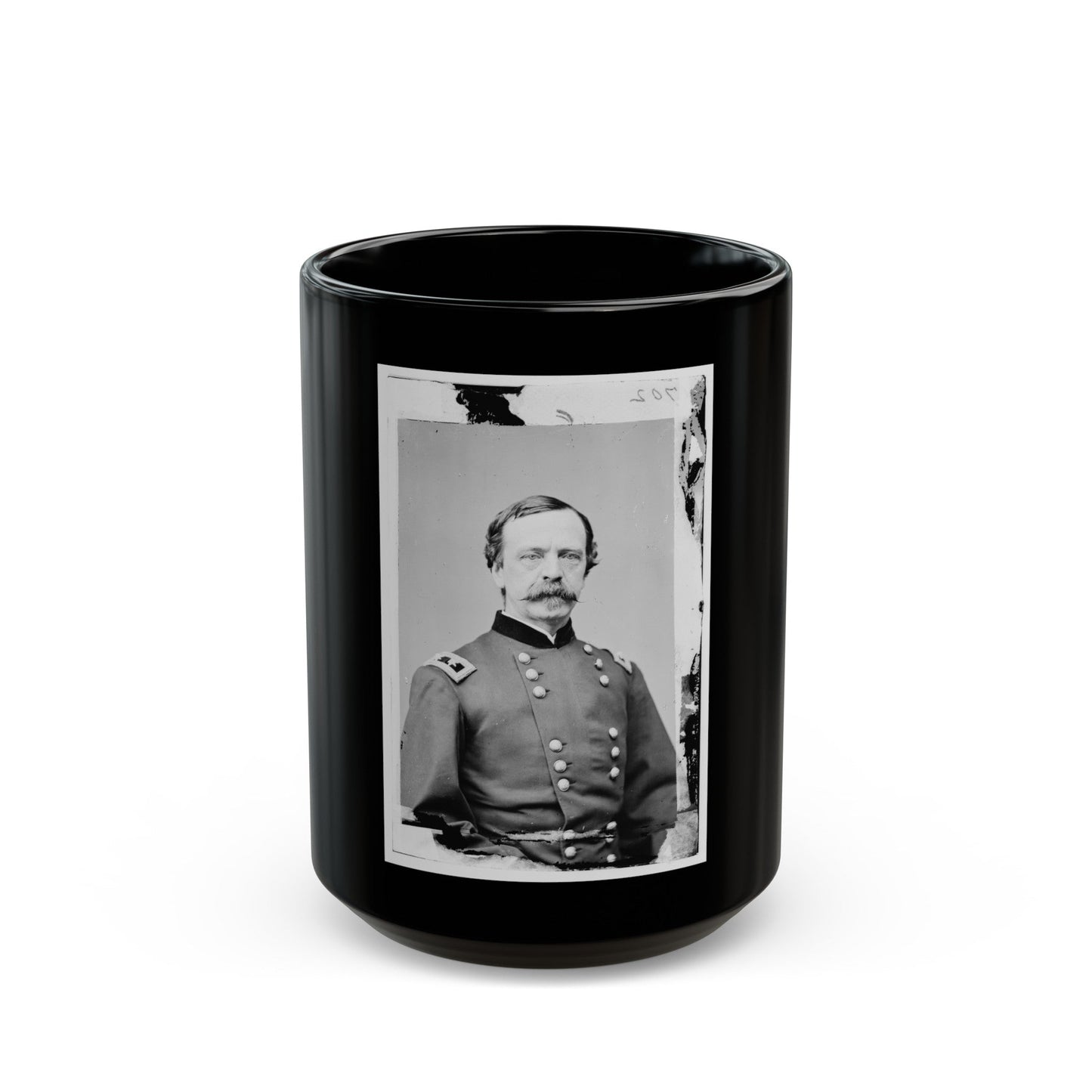 Portrait Of Maj. Gen. Daniel E. Sickles, Officer Of The Federal Army (U.S. Civil War) Black Coffee Mug-15oz-The Sticker Space