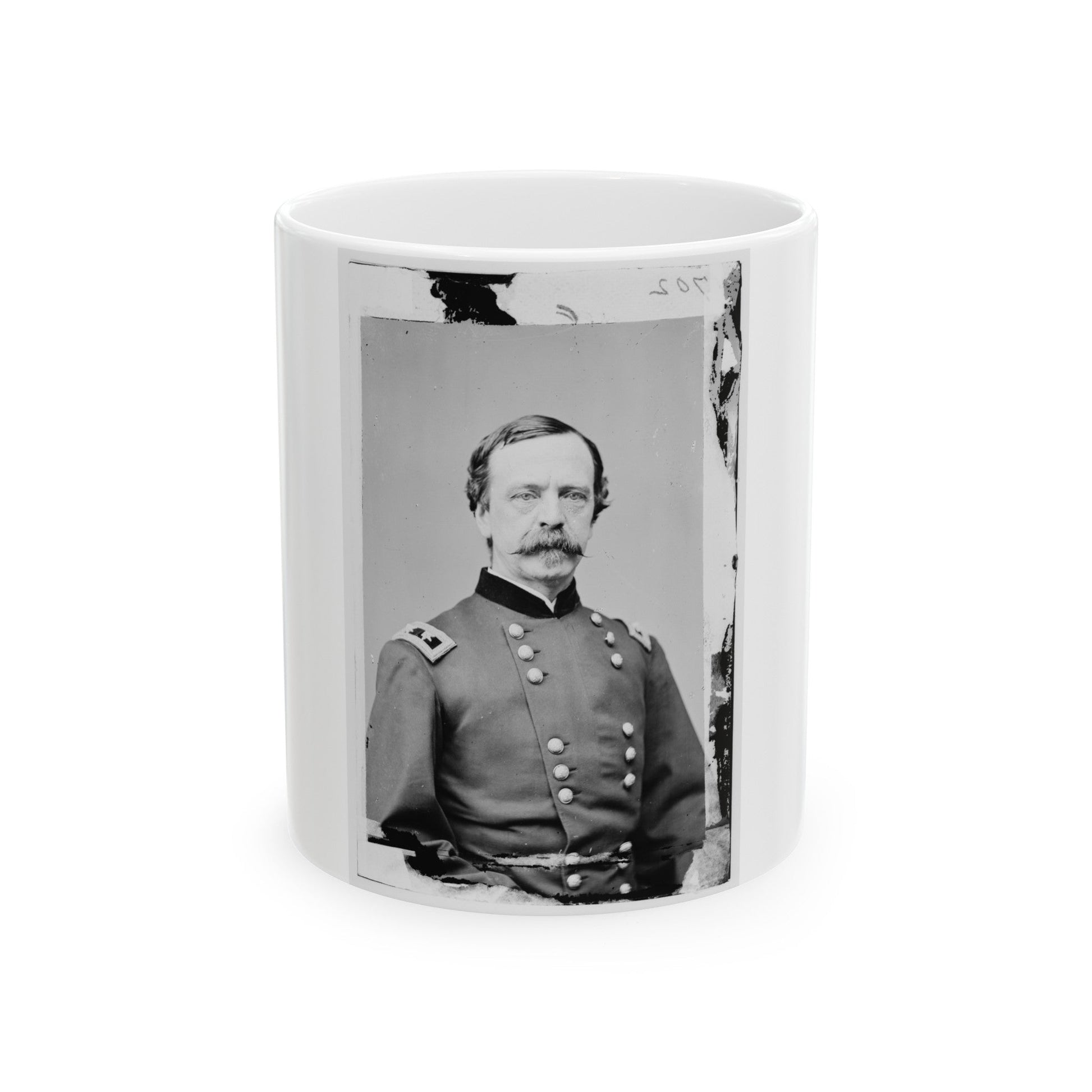 Portrait Of Maj. Gen. Daniel E. Sickles, Officer Of The Federal Army (U.S. Civil War) White Coffee Mug-11oz-The Sticker Space