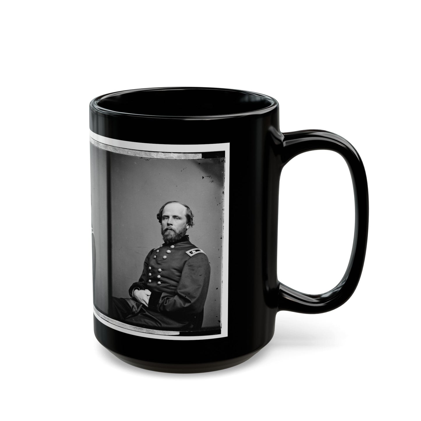 Portrait Of Maj. Gen. Darius Nash Couch, Officer Of The Federal Army (U.S. Civil War) Black Coffee Mug-The Sticker Space