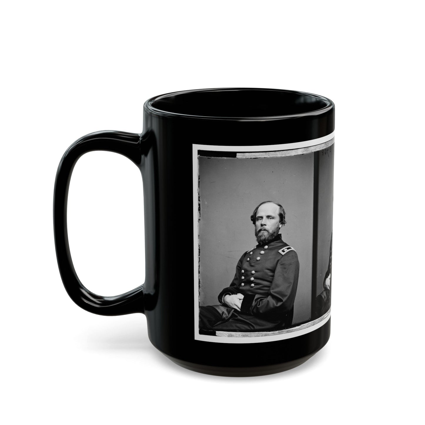 Portrait Of Maj. Gen. Darius Nash Couch, Officer Of The Federal Army (U.S. Civil War) Black Coffee Mug-The Sticker Space