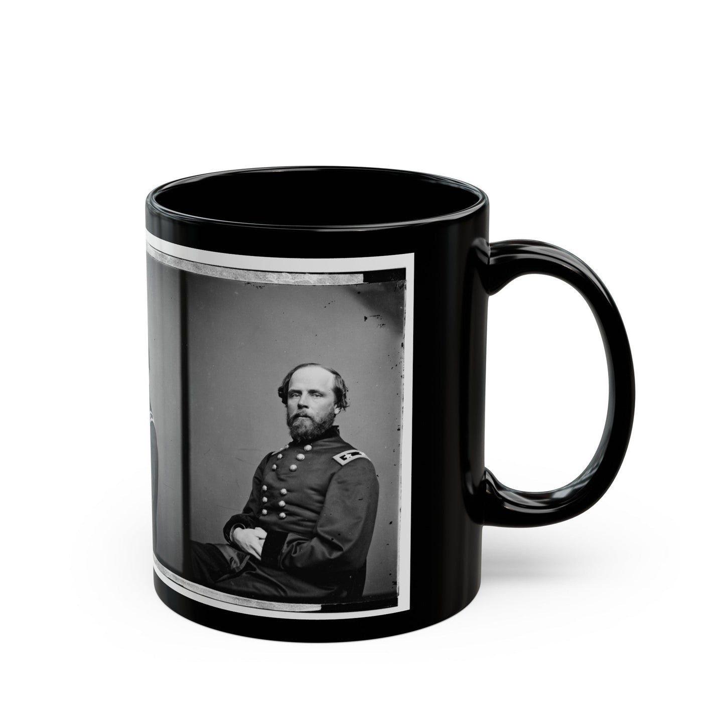 Portrait Of Maj. Gen. Darius Nash Couch, Officer Of The Federal Army (U.S. Civil War) Black Coffee Mug-The Sticker Space