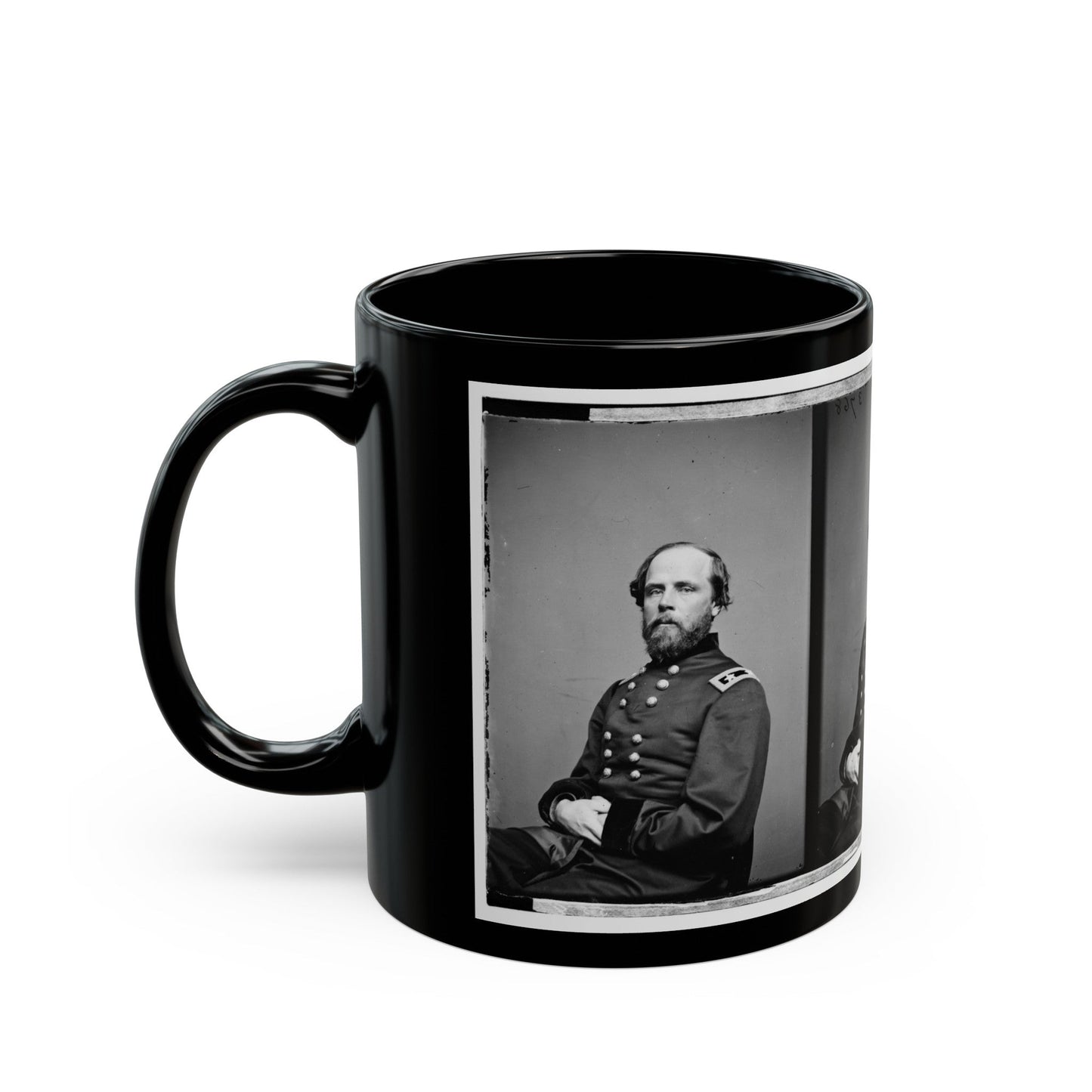 Portrait Of Maj. Gen. Darius Nash Couch, Officer Of The Federal Army (U.S. Civil War) Black Coffee Mug-The Sticker Space