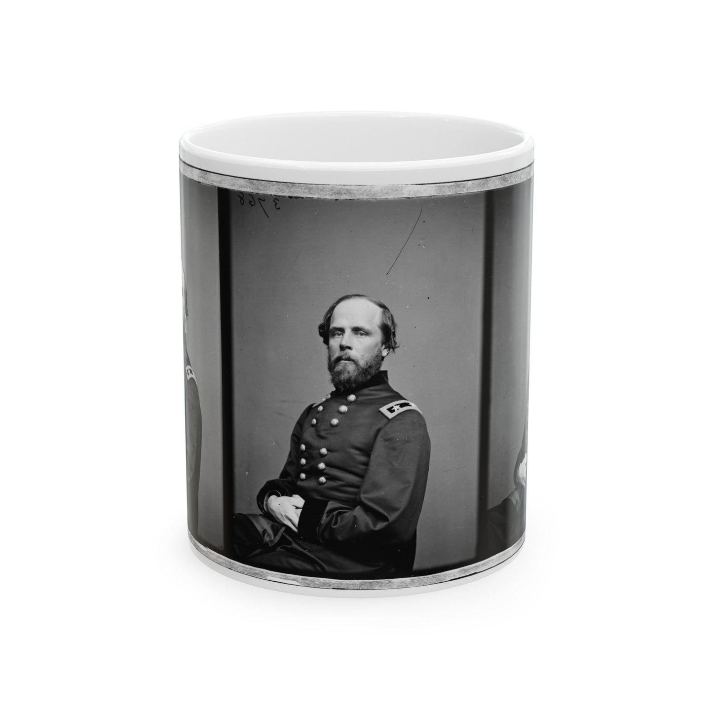 Portrait Of Maj. Gen. Darius Nash Couch, Officer Of The Federal Army (U.S. Civil War) White Coffee Mug-11oz-The Sticker Space