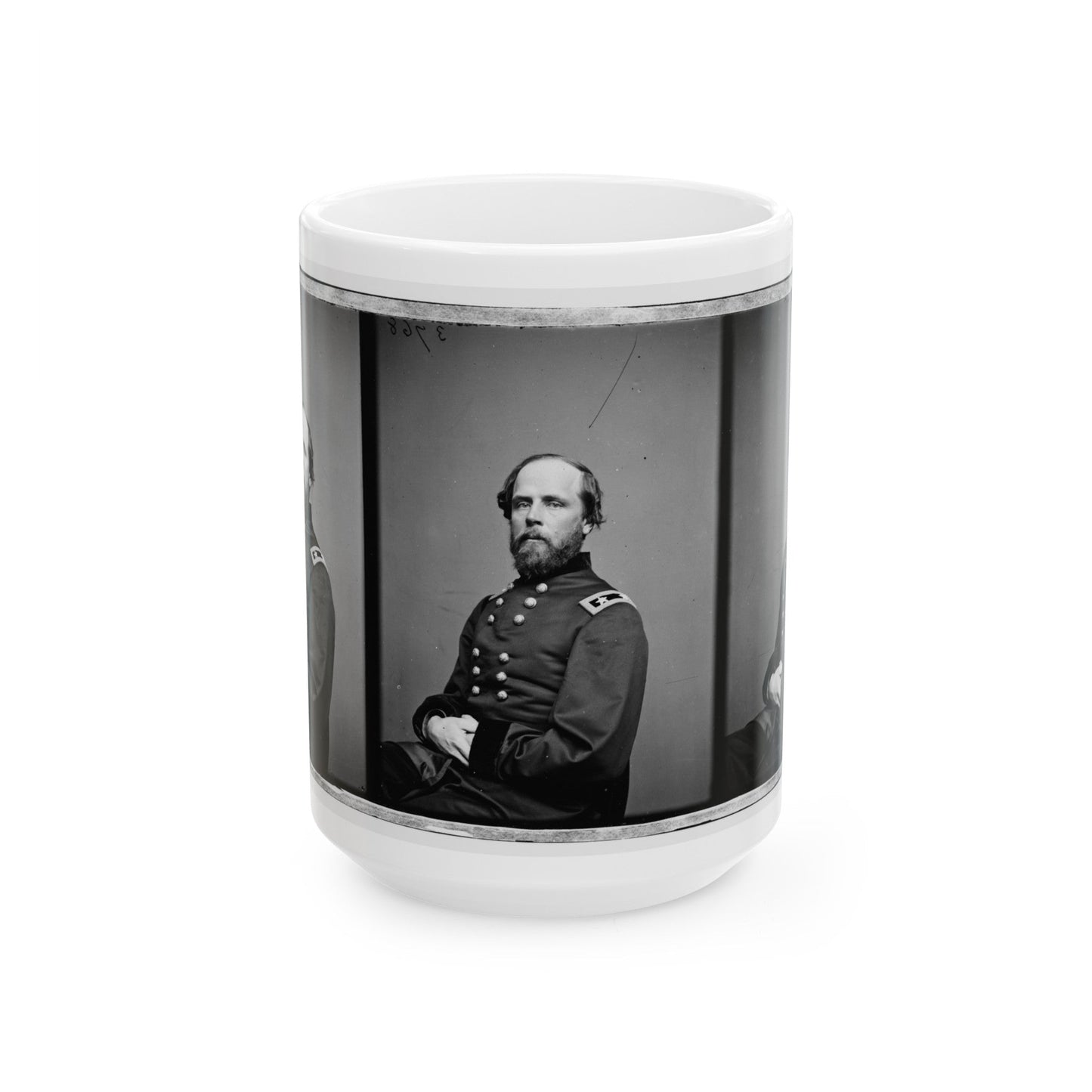 Portrait Of Maj. Gen. Darius Nash Couch, Officer Of The Federal Army (U.S. Civil War) White Coffee Mug-15oz-The Sticker Space