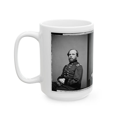 Portrait Of Maj. Gen. Darius Nash Couch, Officer Of The Federal Army (U.S. Civil War) White Coffee Mug-The Sticker Space