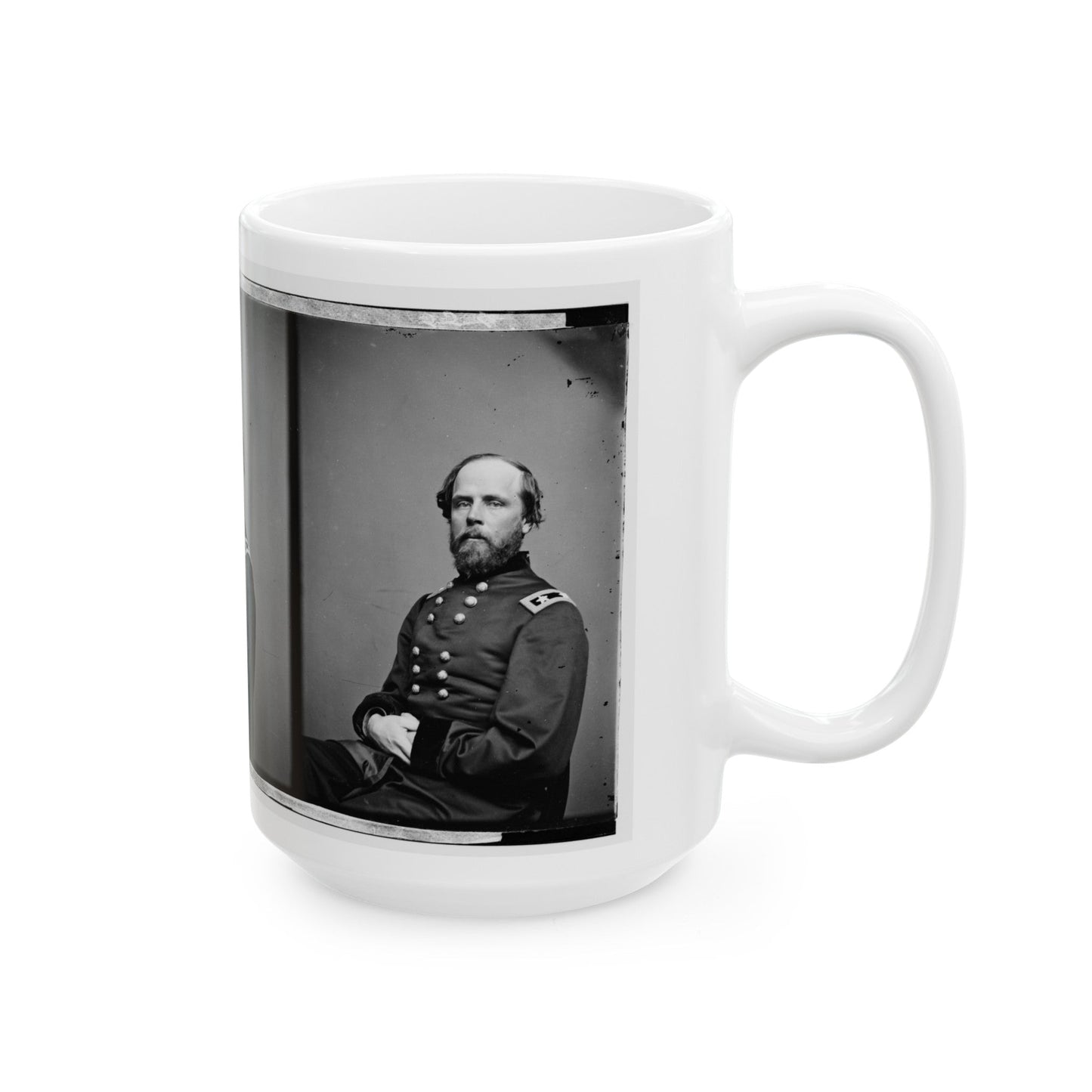 Portrait Of Maj. Gen. Darius Nash Couch, Officer Of The Federal Army (U.S. Civil War) White Coffee Mug-The Sticker Space