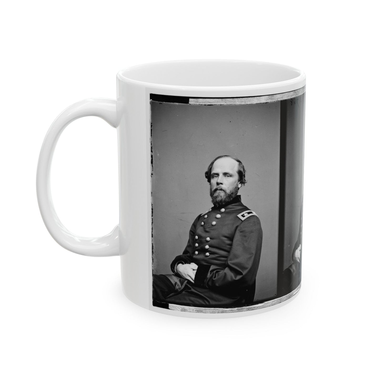 Portrait Of Maj. Gen. Darius Nash Couch, Officer Of The Federal Army (U.S. Civil War) White Coffee Mug-The Sticker Space