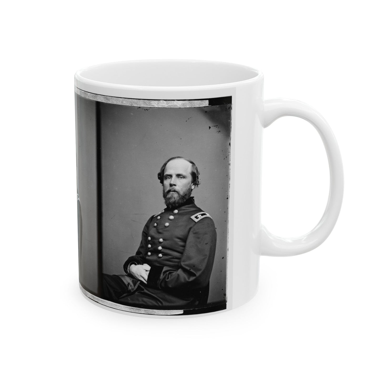 Portrait Of Maj. Gen. Darius Nash Couch, Officer Of The Federal Army (U.S. Civil War) White Coffee Mug-The Sticker Space