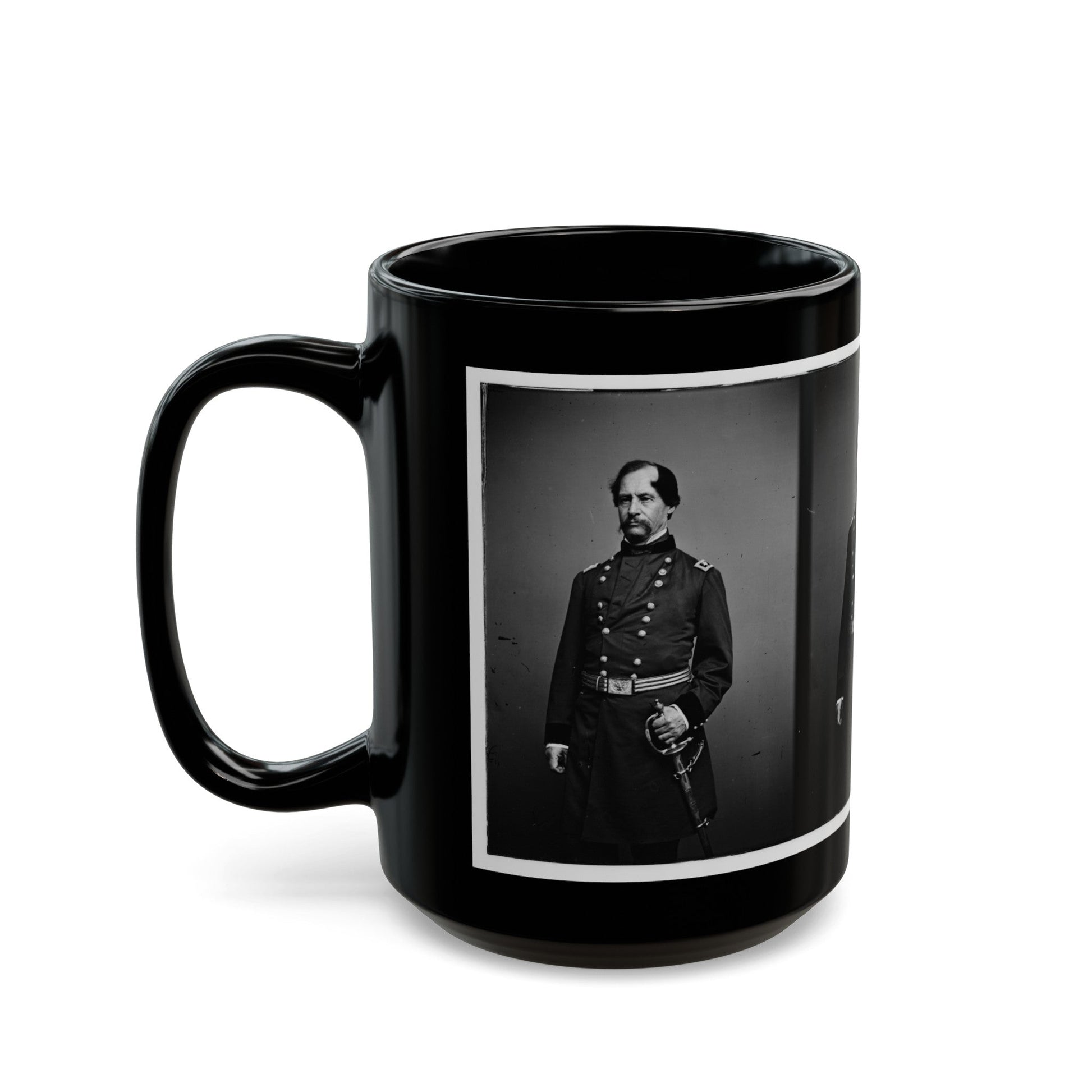 Portrait Of Maj. Gen. David Hunter, Officer Of The Federal Army (U.S. Civil War) Black Coffee Mug-The Sticker Space