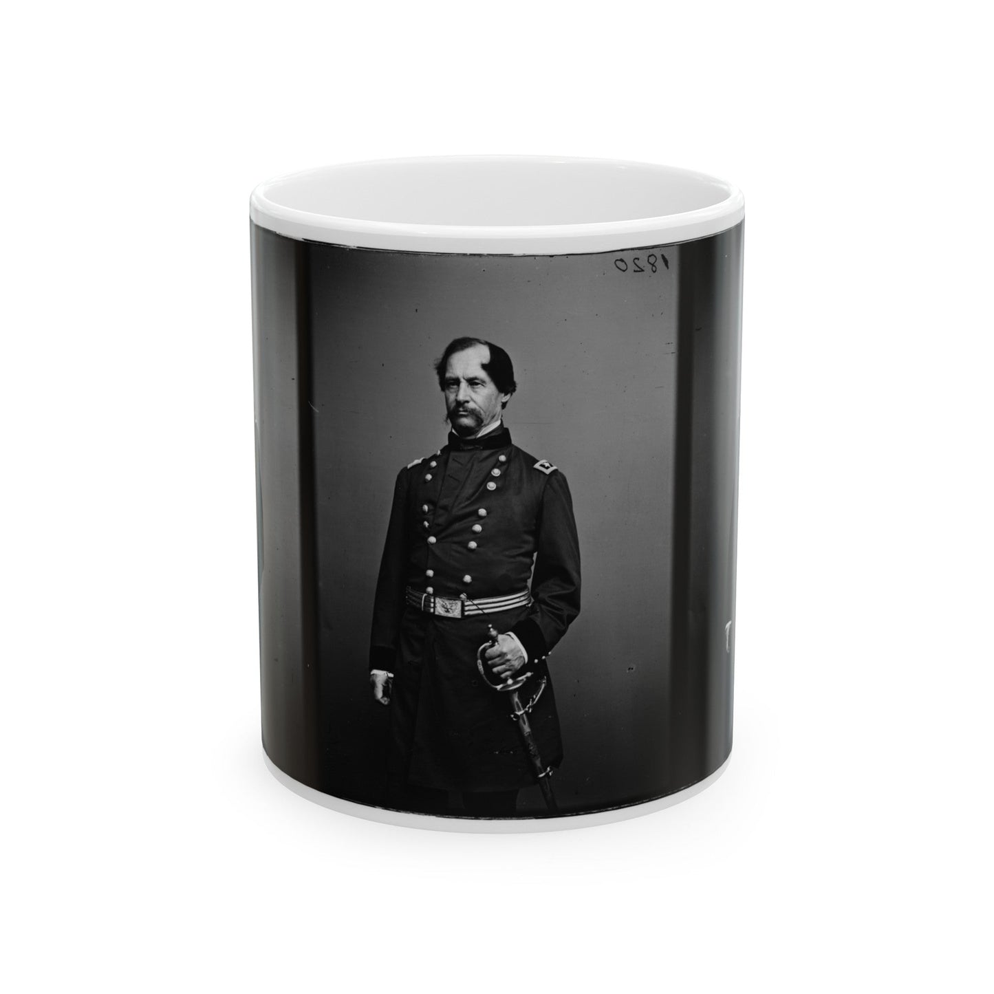 Portrait Of Maj. Gen. David Hunter, Officer Of The Federal Army (U.S. Civil War) White Coffee Mug-11oz-The Sticker Space