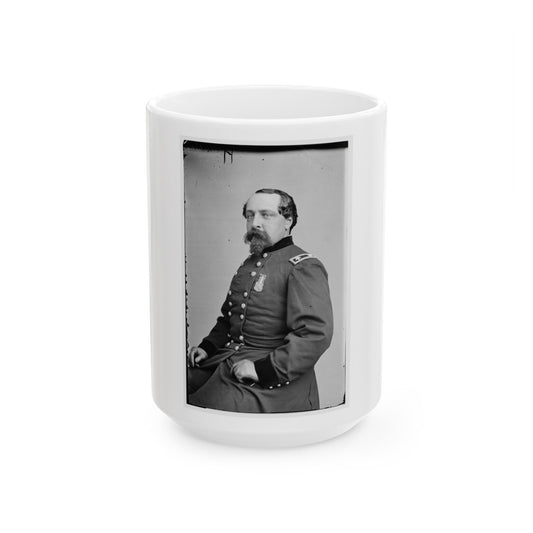 Portrait Of Maj. Gen. Edward Ferrero, Officer Of The Federal Army (U.S. Civil War) White Coffee Mug-15oz-The Sticker Space