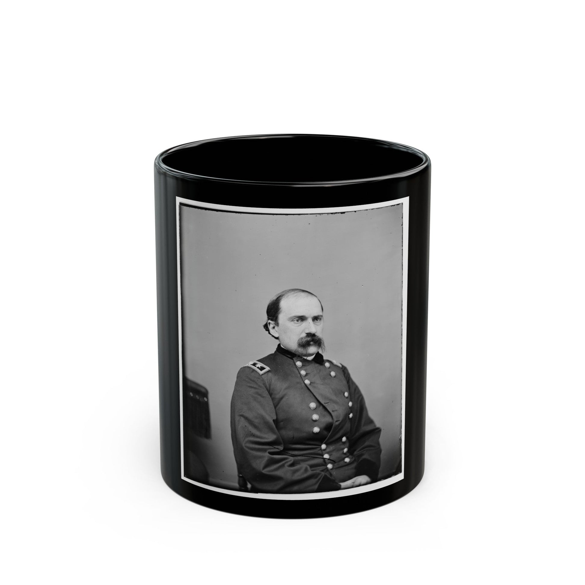 Portrait Of Maj. Gen. Edward M. Mccook, Officer Of The Federal Army (U.S. Civil War) Black Coffee Mug-11oz-The Sticker Space