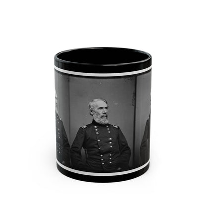 Portrait Of Maj. Gen. Edwin V. Sumner, Officer Of The Federal Army (U.S. Civil War) Black Coffee Mug-11oz-The Sticker Space