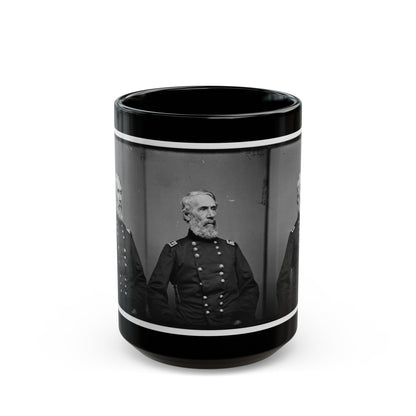 Portrait Of Maj. Gen. Edwin V. Sumner, Officer Of The Federal Army (U.S. Civil War) Black Coffee Mug-15oz-The Sticker Space