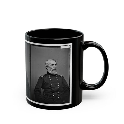 Portrait Of Maj. Gen. Edwin V. Sumner, Officer Of The Federal Army (U.S. Civil War) Black Coffee Mug-The Sticker Space