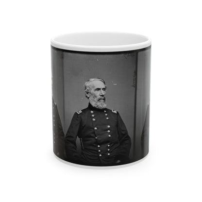 Portrait Of Maj. Gen. Edwin V. Sumner, Officer Of The Federal Army (U.S. Civil War) White Coffee Mug-11oz-The Sticker Space