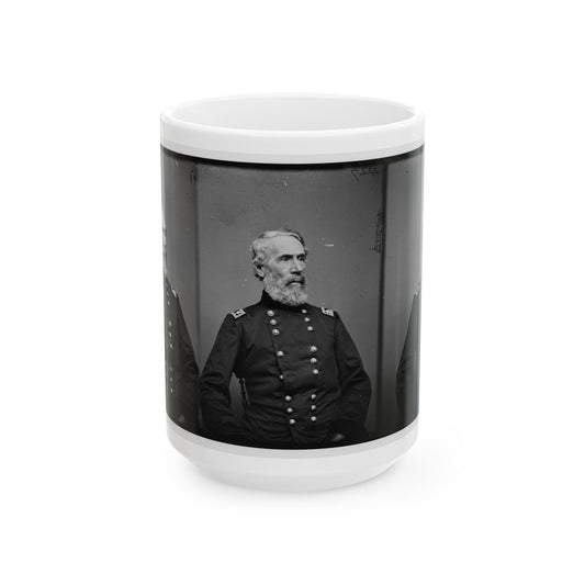 Portrait Of Maj. Gen. Edwin V. Sumner, Officer Of The Federal Army (U.S. Civil War) White Coffee Mug-15oz-The Sticker Space