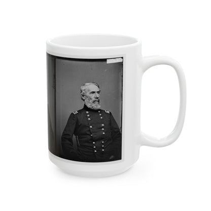 Portrait Of Maj. Gen. Edwin V. Sumner, Officer Of The Federal Army (U.S. Civil War) White Coffee Mug-The Sticker Space