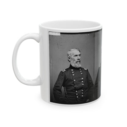 Portrait Of Maj. Gen. Edwin V. Sumner, Officer Of The Federal Army (U.S. Civil War) White Coffee Mug-The Sticker Space