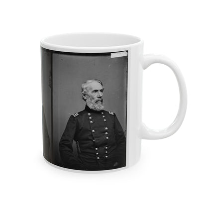 Portrait Of Maj. Gen. Edwin V. Sumner, Officer Of The Federal Army (U.S. Civil War) White Coffee Mug-The Sticker Space