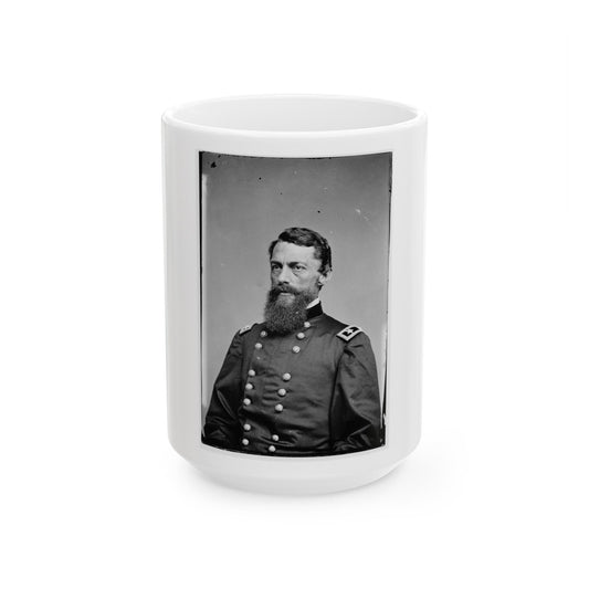 Portrait Of Maj. Gen. George Stoneman, Officer Of The Federal Army (U.S. Civil War) White Coffee Mug-15oz-The Sticker Space