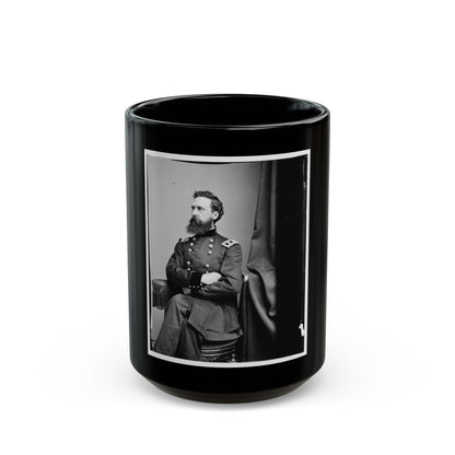 Portrait Of Maj. Gen. George Sykes, Officer Of The Federal Army (U.S. Civil War) Black Coffee Mug-15oz-The Sticker Space