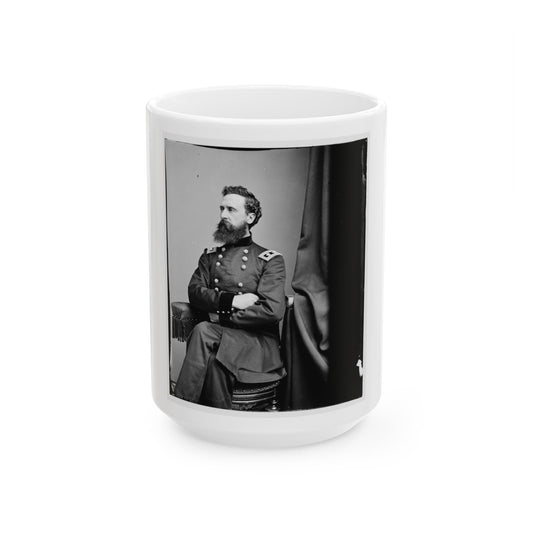 Portrait Of Maj. Gen. George Sykes, Officer Of The Federal Army (U.S. Civil War) White Coffee Mug-15oz-The Sticker Space