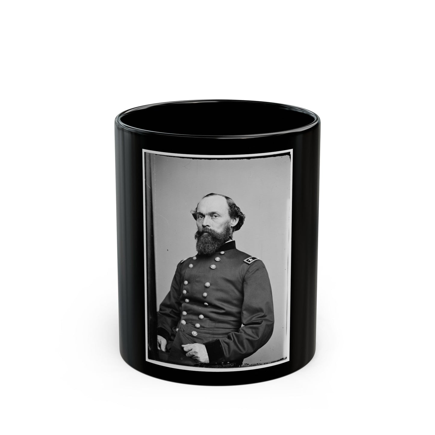 Portrait Of Maj. Gen. Gordon Granger, Officer Of The Federal Army (U.S. Civil War) Black Coffee Mug-11oz-The Sticker Space