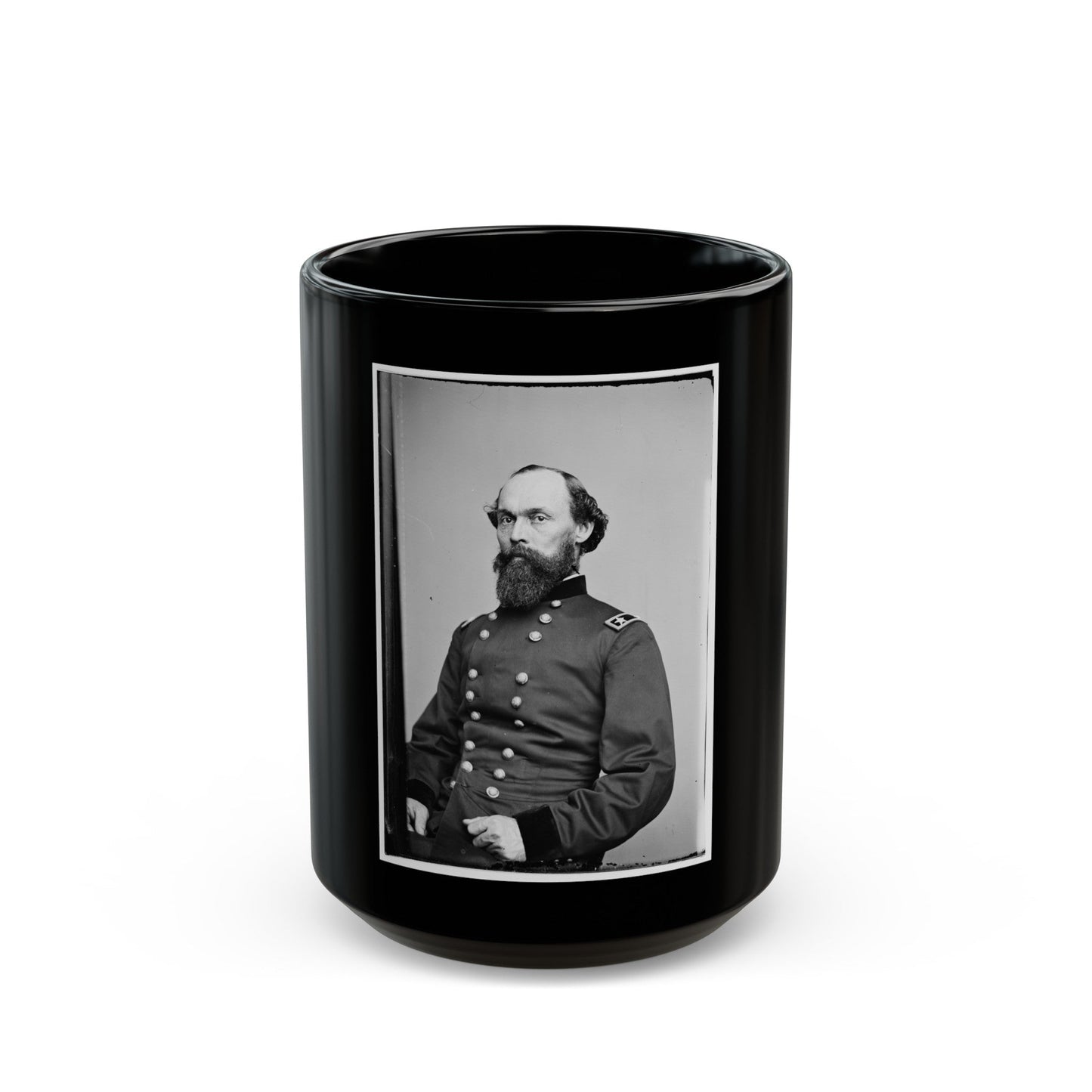 Portrait Of Maj. Gen. Gordon Granger, Officer Of The Federal Army (U.S. Civil War) Black Coffee Mug-15oz-The Sticker Space